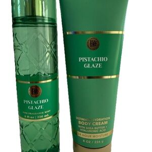 Bath & Body Works Pistachio Glaze Body Cream and Mist - Green and Gold